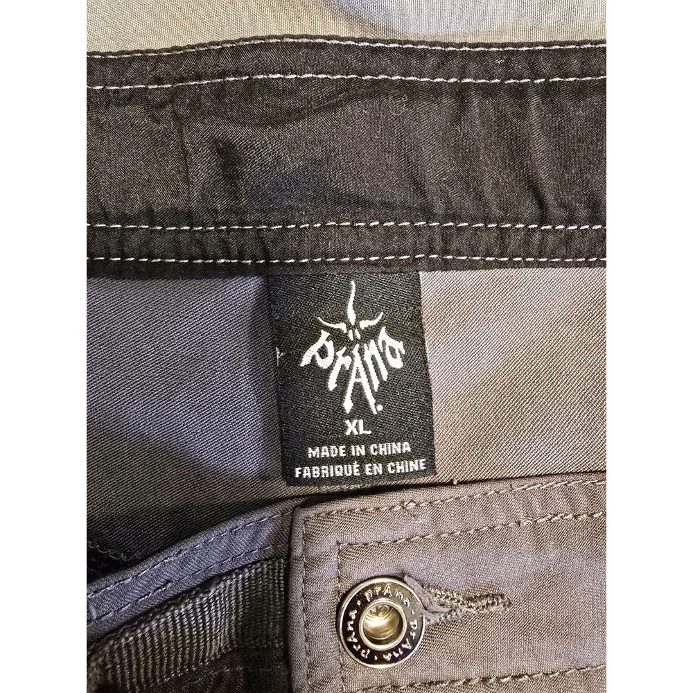 Prana Pants Womens L Gray Capri Lightweight Breathe Stretch Hiking Outdoor - Picture 2 of 9
